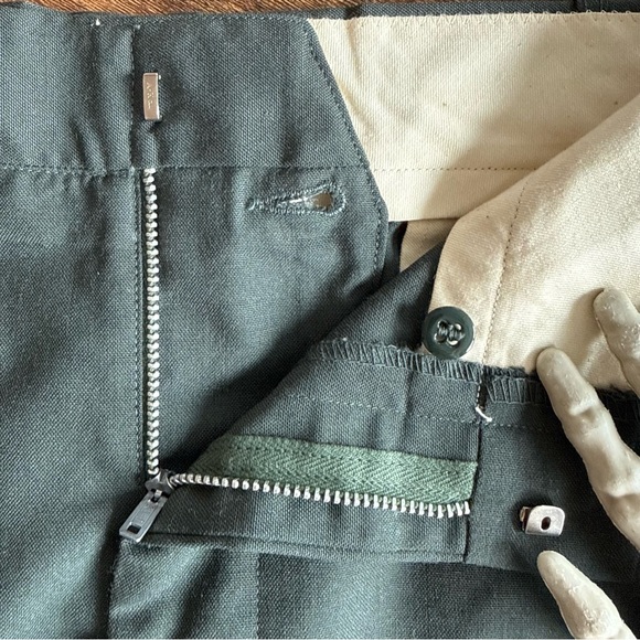 Vintage 60s Military Wool Blend High Waisted Trousers Vietnam Era ~ Size 32 x 29 - Picture 7 of 9